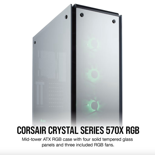 Corsair Boitier Crystal 570X RGB Mirror CC-9011126-WW Noir