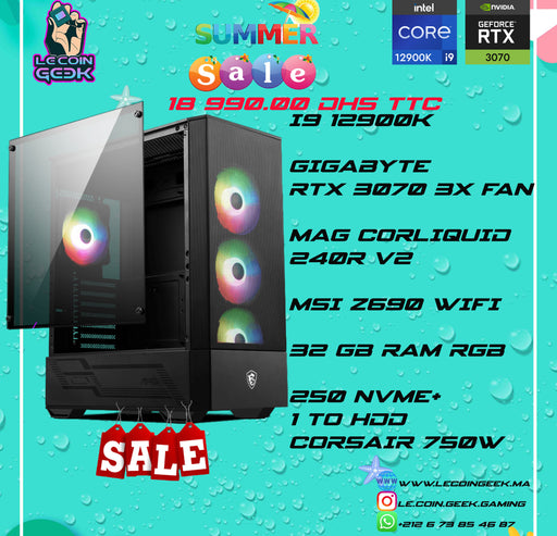 SUMMER SALE I9 12900K + RTX 3070