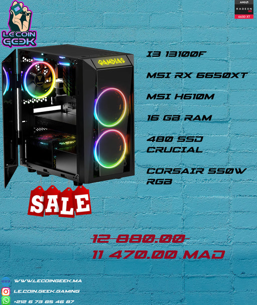 PC GAMER I3 13100F + RX 6650 XT