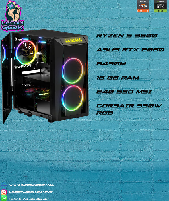 PC GAMER RYZEN 5 3600 + RTX 2060